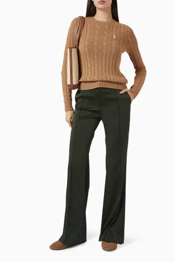 Flared Pants in Satin