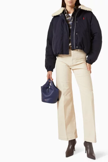 Wide-leg Pants in Corduroy