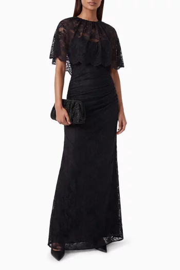 Lace Cape Gown