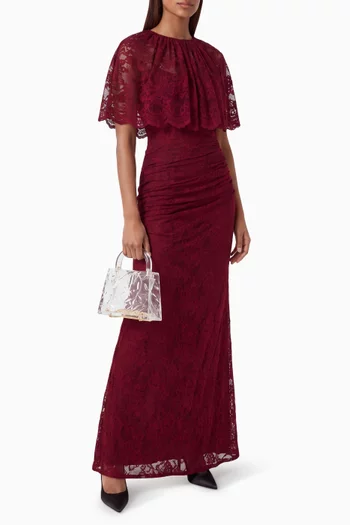 Lace Cape Gown