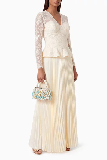 Pleated-skirt Dress