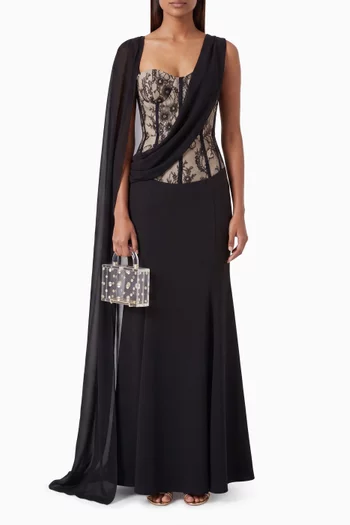 Corset Draped Gown