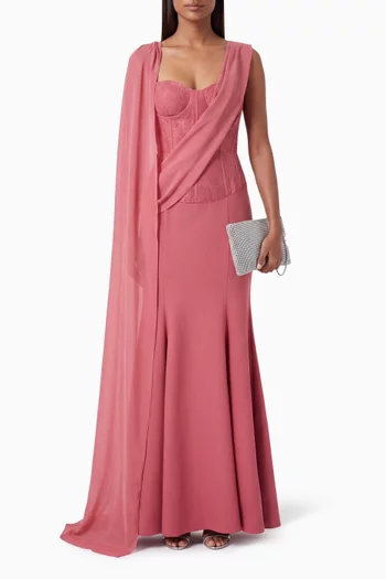 Corset Draped Gown
