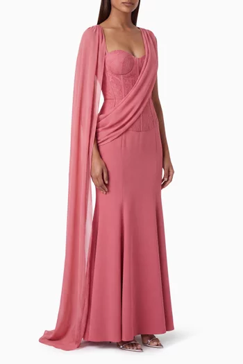 Corset Draped Gown
