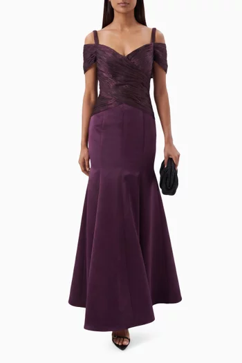 Ruched Off-shoulder Dress