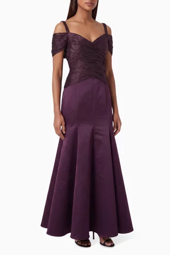 Ruched Off-shoulder Dress
