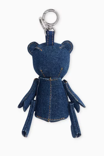 Polo Bear Bag Charm in Denim