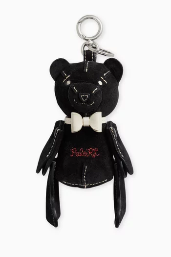 Polo Bear Bag Charm in Suede
