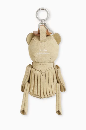 Polo Bear Bag Charm in Leather