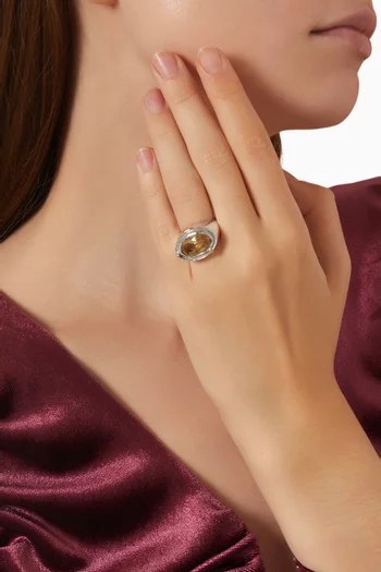 Ayin Citrine Ring in 18kt Gold & Silver