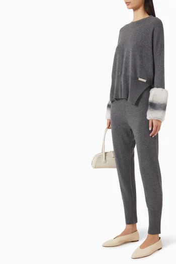Tapered Drawstring Knit Pants