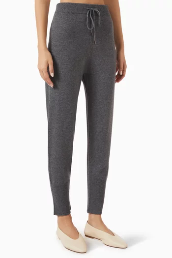 Tapered Drawstring Knit Pants