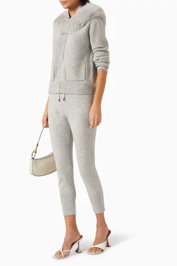 Tapered Drawstring Knit Pants