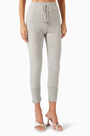 Tapered Drawstring Knit Pants