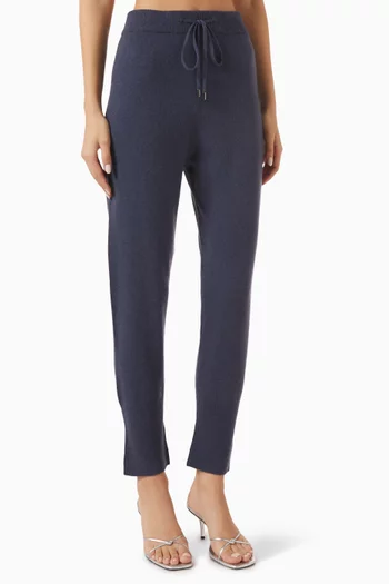 Tapered Drawstring Knit Pants