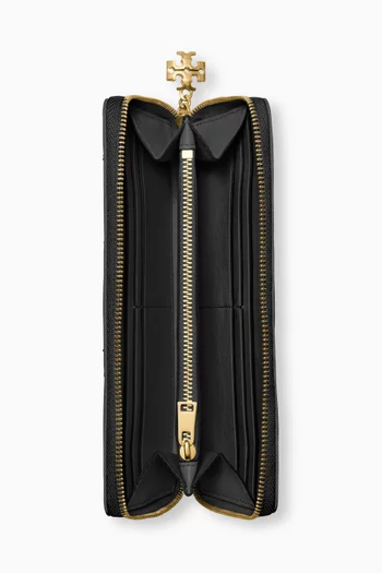 Bunny Knot Zip Continental Wallet in Nappa Leather