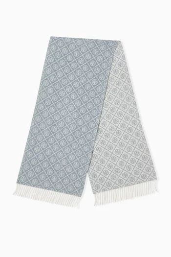 T Monogram Oblong Scarf in Wool