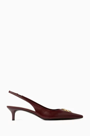 Charlie 45 Slingback Pumps in Leather