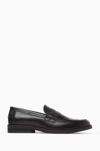 Wilde Snake Penny Loafers in Leather