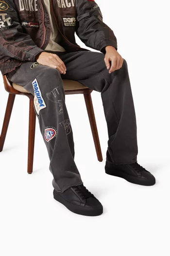 Plus Court Sneakers in Leather