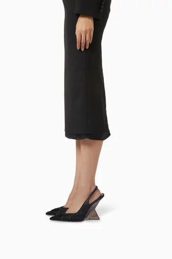 Cheope 105 Slingback Wedges in Embroidered Tulle