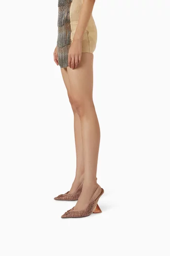 Cheope 105 Slingback Wedges in Embroidered Tulle