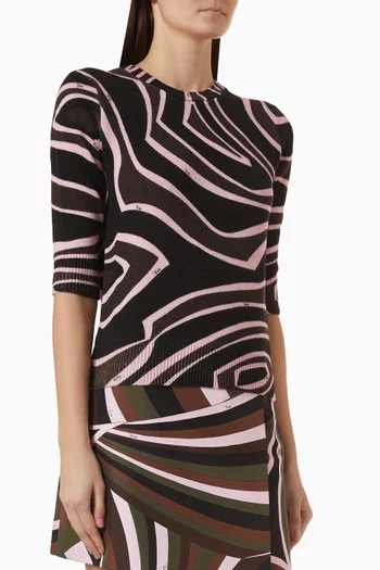Printed Top in Wool