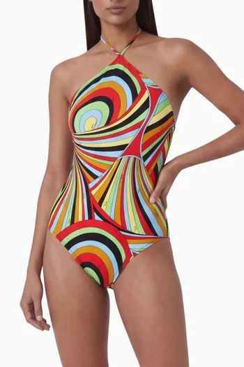 Iride=print One-piece Swimsuit