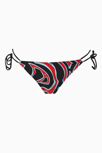 Labirinto-print Bikini Briefs in Lycra