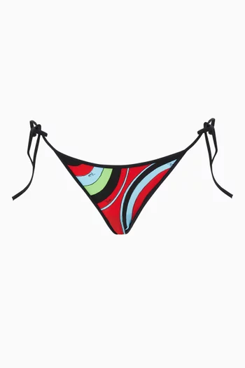 Iride-print Bikini Briefs in Lycra