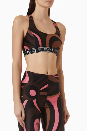 Printed Sports Bra in Lycra
