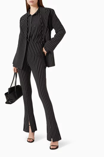 Oversized Pinstripe Bodysuit
