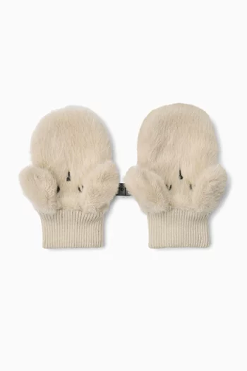 Lizzy Rabbit Plush Mittens