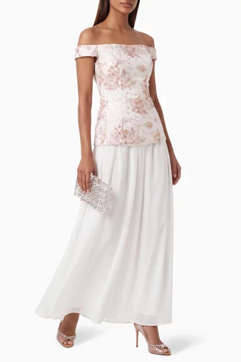 Sequin-embellished Dress in Chiffon