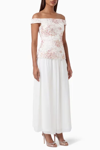 Sequin-embellished Dress in Chiffon