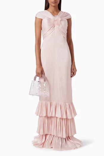 Pleated Maxi Dress