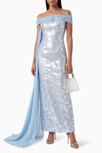 Embellished Off-shoulder Dress