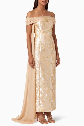 Embellished Off-shoulder Dress