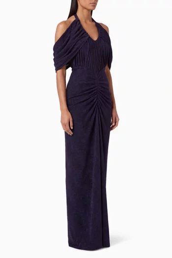 Halterneck Ruched Dress