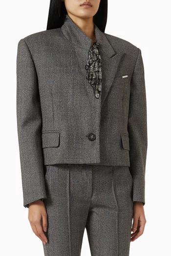 Embellished Jacket in Wool-blend
