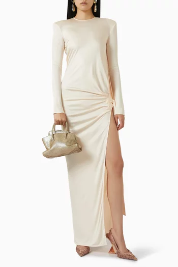 Draped Maxi Dress in Jersey