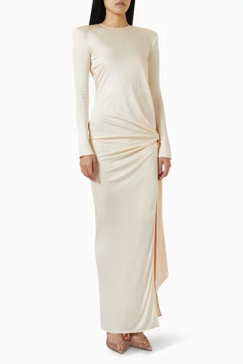 Draped Maxi Dress in Jersey
