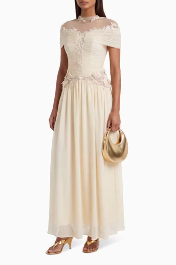 Off-shoulder Maxi Dress in Lace