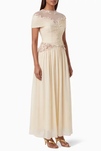 Off-shoulder Maxi Dress in Lace