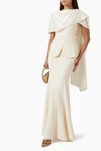 Asymmetric Draped Cape Top