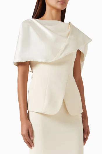 Asymmetric Draped Cape Top