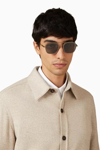 Orizzonte I Sunglasses in Titanium & Acetate