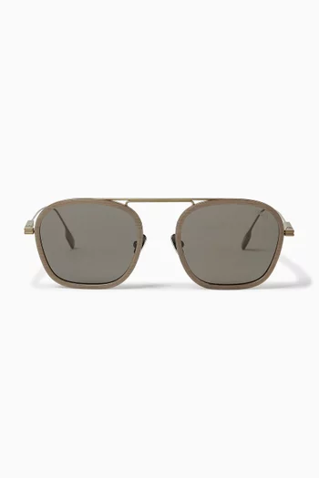 Orizzonte I Sunglasses in Titanium & Acetate