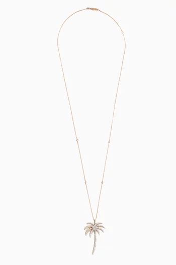 Al Nakhla Palm Tree Necklace in 18kt Rose Gold