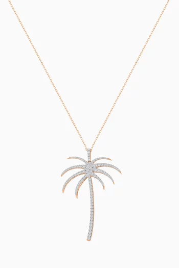 Al Nakhla Palm Tree Necklace in 18kt Rose Gold